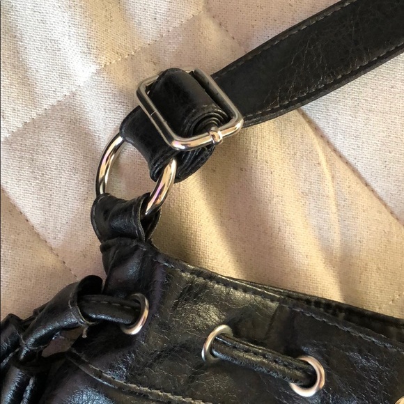 Black Studded Cross Body Giannini Bag - Picture 8 of 11